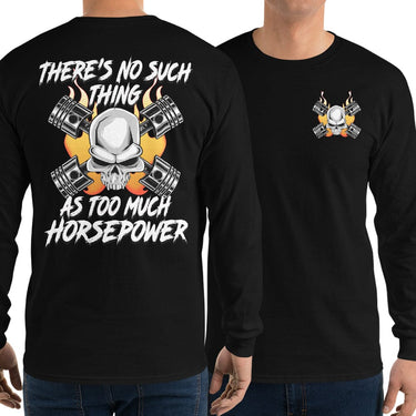 man wearing Gearhead / Car guy shirt - long sleeves - from aggressive thread - color black